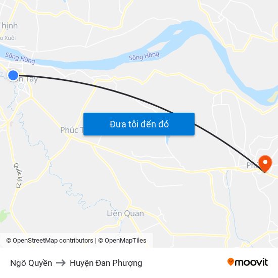 Ngô Quyền to Huyện Đan Phượng map