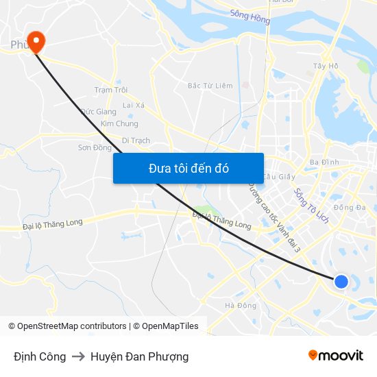 Định Công to Huyện Đan Phượng map