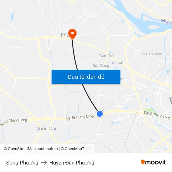 Song Phương to Huyện Đan Phượng map