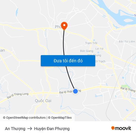 An Thượng to Huyện Đan Phượng map