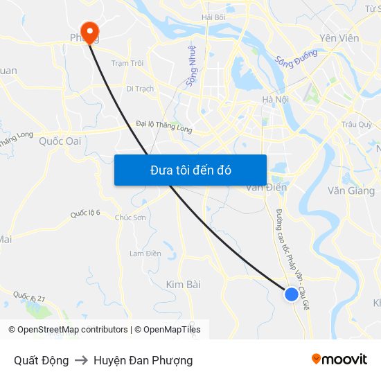 Quất Động to Huyện Đan Phượng map