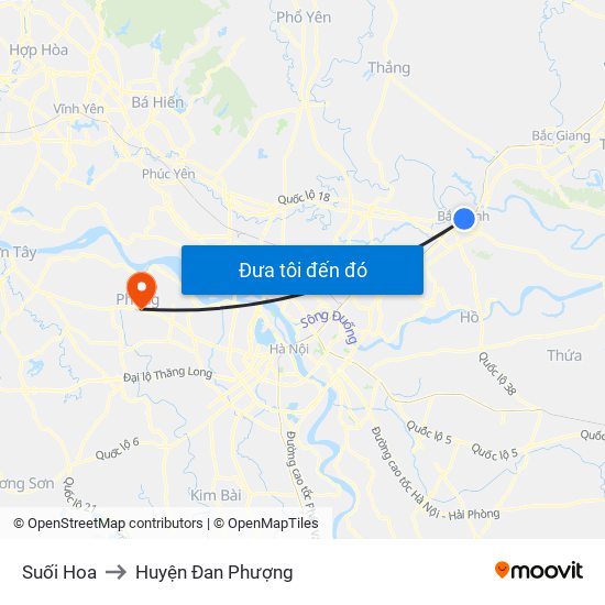 Suối Hoa to Huyện Đan Phượng map