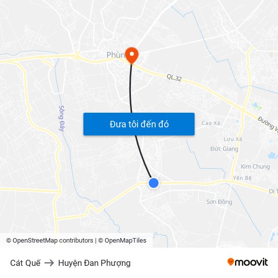 Cát Quế to Huyện Đan Phượng map