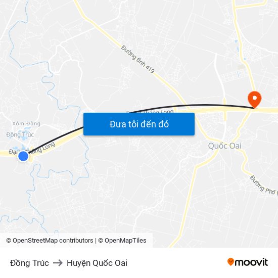 Đồng Trúc to Huyện Quốc Oai map