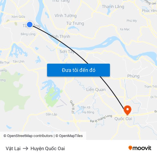 Vật Lại to Huyện Quốc Oai map