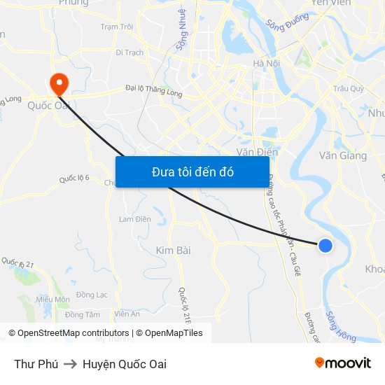 Thư Phú to Huyện Quốc Oai map