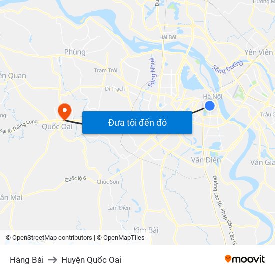 Hàng Bài to Huyện Quốc Oai map