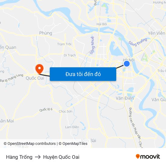 Hàng Trống to Huyện Quốc Oai map