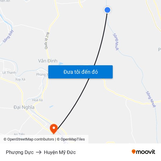 Phượng Dực to Huyện Mỹ Đức map