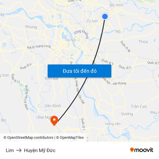 Lim to Huyện Mỹ Đức map