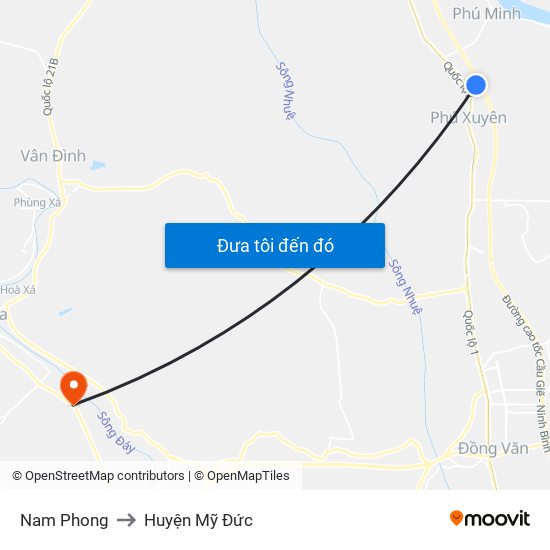 Nam Phong to Huyện Mỹ Đức map