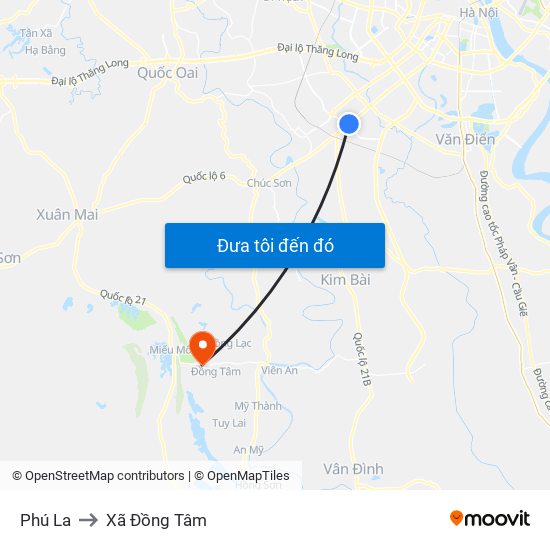 Phú La to Xã Đồng Tâm map