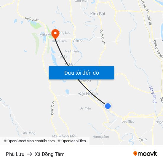 Phù Lưu to Xã Đồng Tâm map