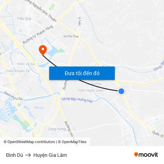 Đình Dù to Huyện Gia Lâm map