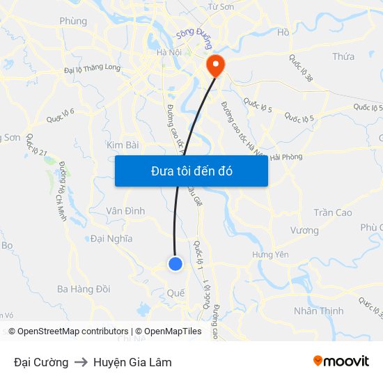 Đại Cường to Huyện Gia Lâm map