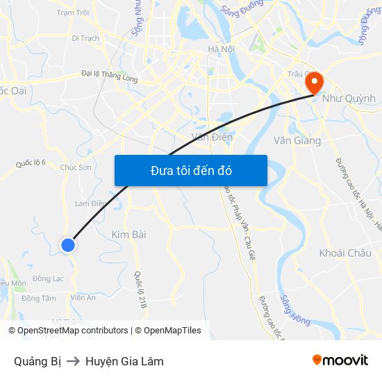 Quảng Bị to Huyện Gia Lâm map