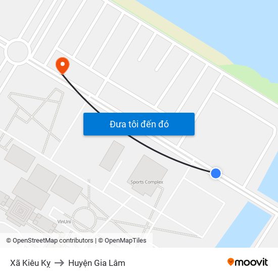 Xã Kiêu Kỵ to Huyện Gia Lâm map