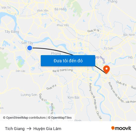 Tích Giang to Huyện Gia Lâm map