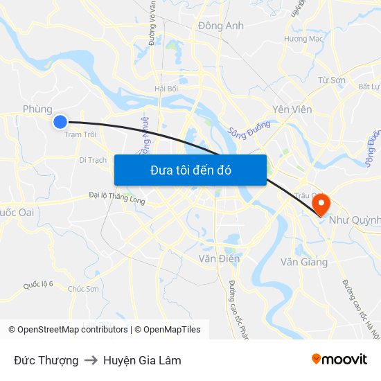 Đức Thượng to Huyện Gia Lâm map