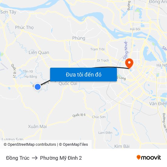 Đồng Trúc to Phường Mỹ Đình 2 map