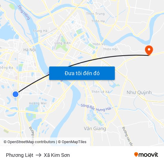 Phương Liệt to Xã Kim Sơn map