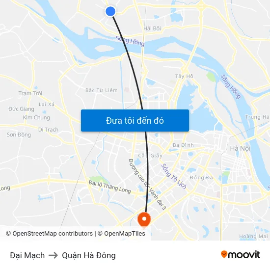 Đại Mạch to Quận Hà Đông map