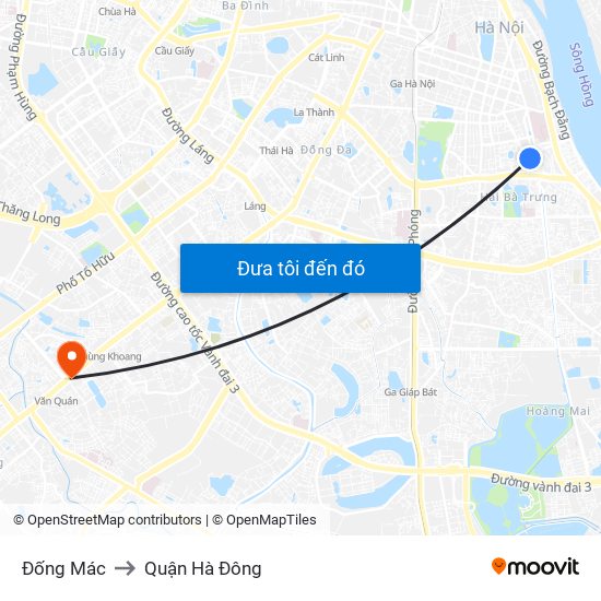 Đống Mác to Quận Hà Đông map