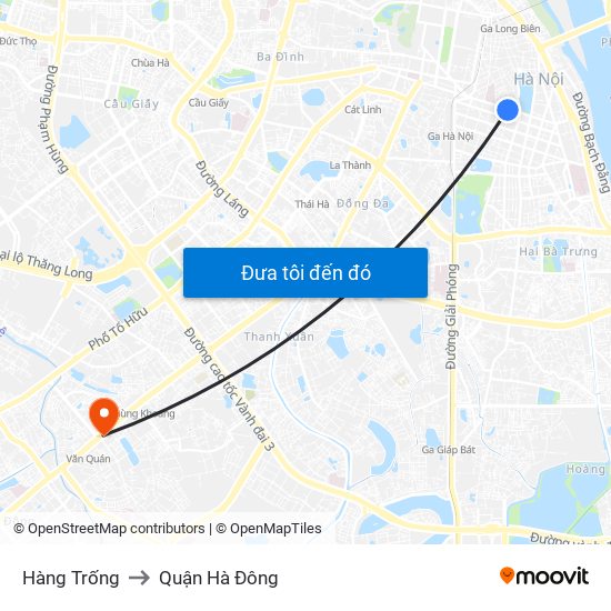 Hàng Trống to Quận Hà Đông map