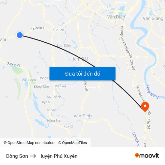 Đông Sơn to Huyện Phú Xuyên map