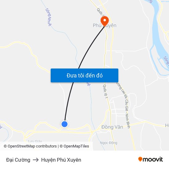 Đại Cường to Huyện Phú Xuyên map