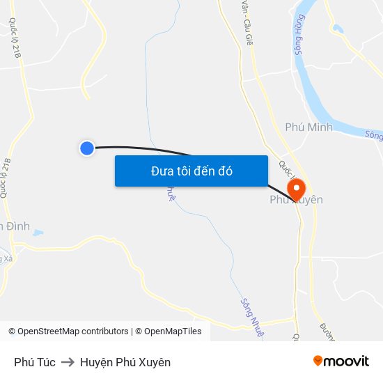 Phú Túc to Huyện Phú Xuyên map