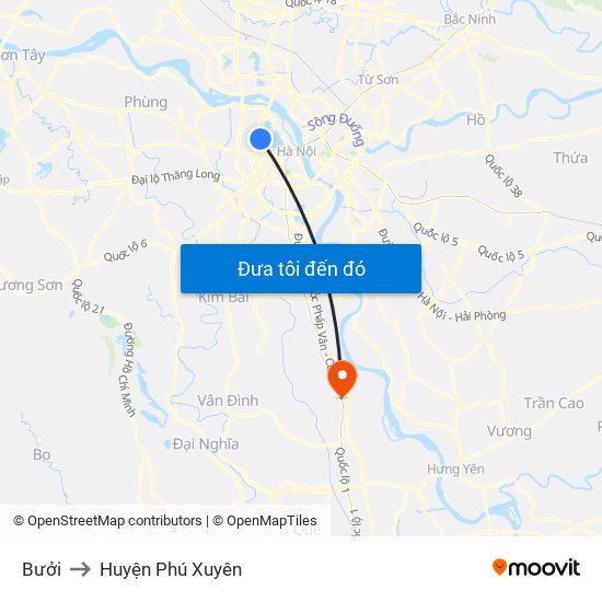 Bưởi to Huyện Phú Xuyên map