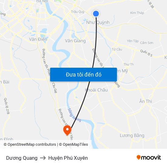 Dương Quang to Huyện Phú Xuyên map