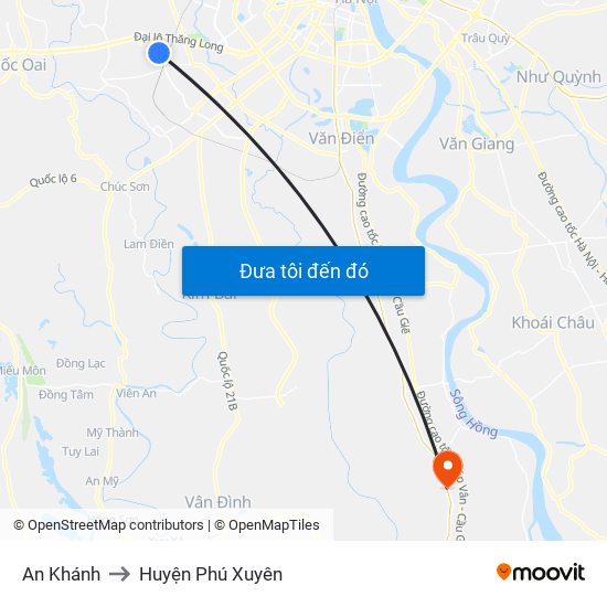 An Khánh to Huyện Phú Xuyên map