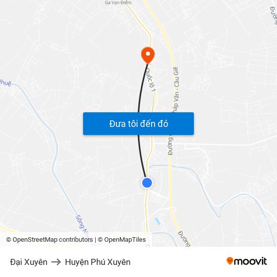 Đại Xuyên to Huyện Phú Xuyên map