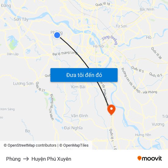 Phùng to Huyện Phú Xuyên map