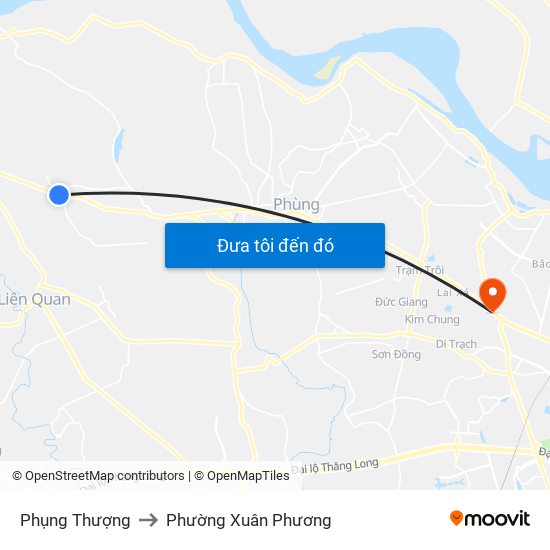 Phụng Thượng to Phường Xuân Phương map