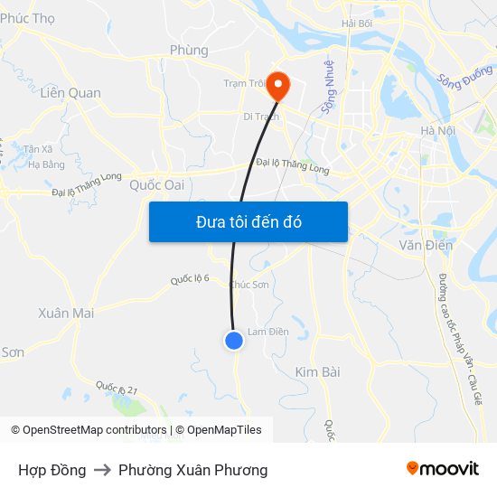 Hợp Đồng to Phường Xuân Phương map
