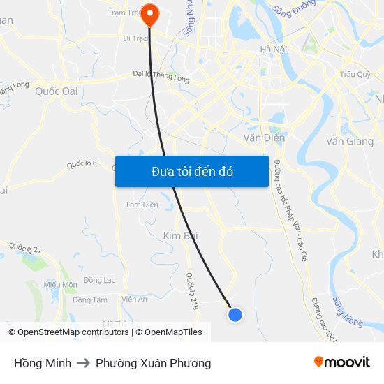 Hồng Minh to Phường Xuân Phương map