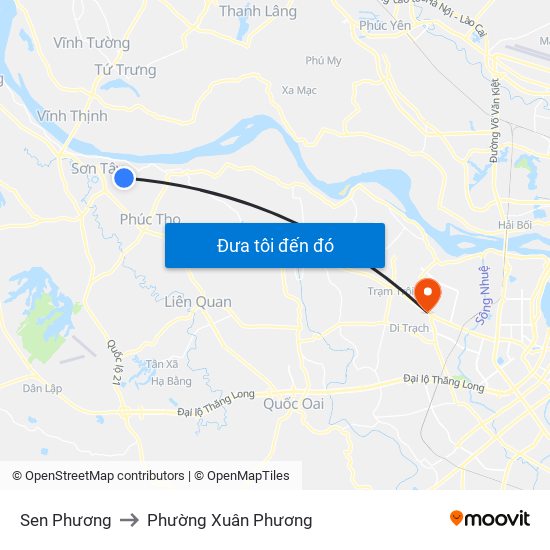 Sen Phương to Phường Xuân Phương map