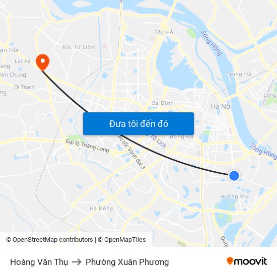 Hoàng Văn Thụ to Phường Xuân Phương map