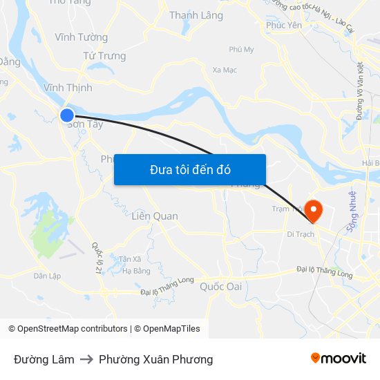 Đường Lâm to Phường Xuân Phương map