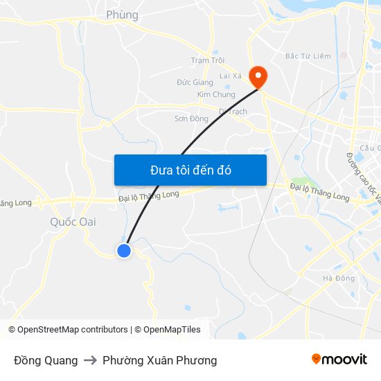 Đồng Quang to Phường Xuân Phương map