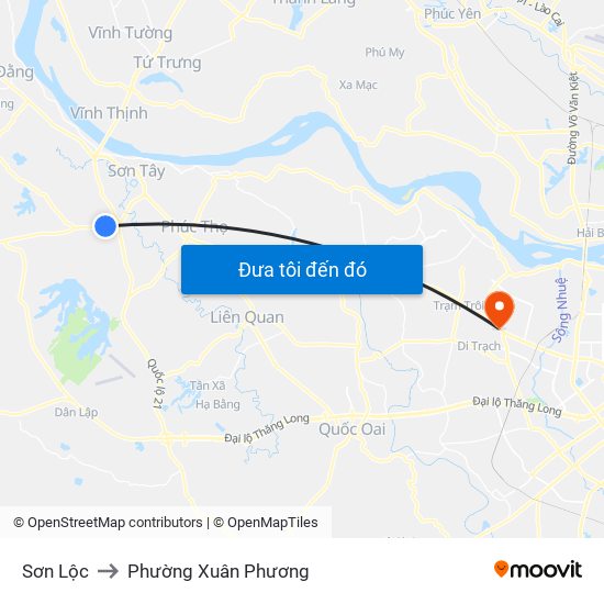 Sơn Lộc to Phường Xuân Phương map