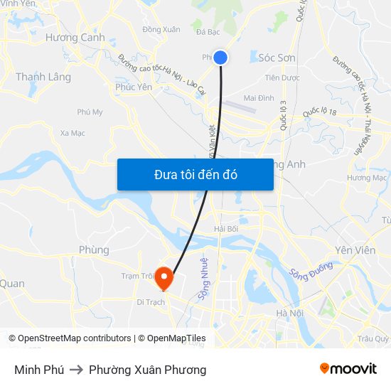 Minh Phú to Phường Xuân Phương map