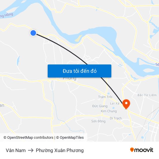 Vân Nam to Phường Xuân Phương map