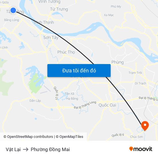 Vật Lại to Phường Đồng Mai map
