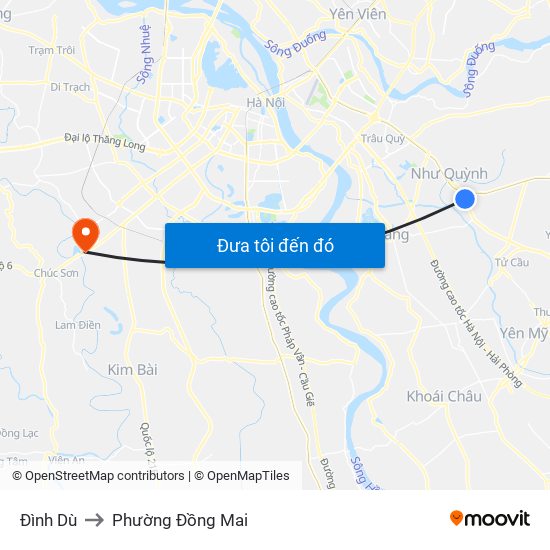 Đình Dù to Phường Đồng Mai map