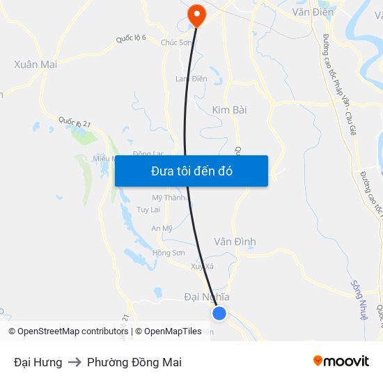 Đại Hưng to Phường Đồng Mai map