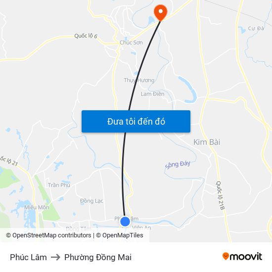 Phúc Lâm to Phường Đồng Mai map